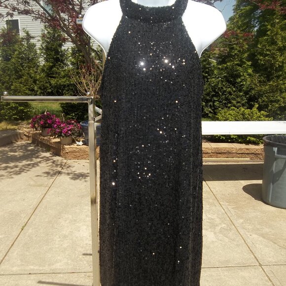 NWT CABLE&GAUGE BLACK SEQUIN DRESS M - Picture 1 of 2